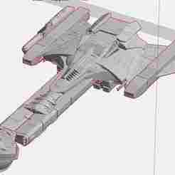 Klingon C-7 battlecruiser - star trek spaceship