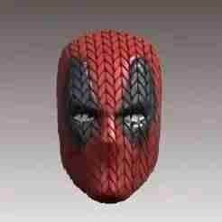 Knitted Deadpool mask
