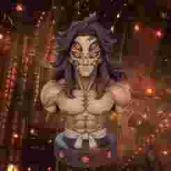 Kokushibo Bust - First Moon Superior Demon Slayer - 3D Model for Printing