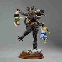 Krampus - 3D STL - Christmas - baroque- sculpture