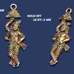 KRISHNAJI WITH GOVARDHAN PARVAT PENDENT 💫💎