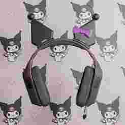 Kuromi headphone ears