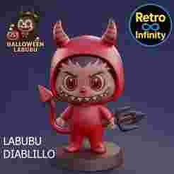 Labubu Diablillo / Labubu Little Devil - Halloween 3D figure Retro Infinity style (90mm) | vinyl collectible