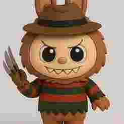 Labubu Freddy Krueger - Nightmare on Elm Street Inspired 3D Figure