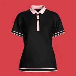 Ladies Black Polo  | Marvelous / Clo3d / obj / fbx