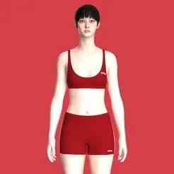 Ladies Bralette With Shorts  | Marvelous / Clo3d / obj / fbx