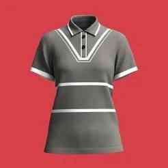 Ladies Polo Tops V2  | Marvelous / Clo3d / obj / fbx