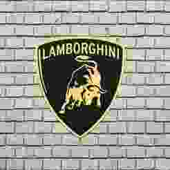 Lamborghini 3D Puzzle Logo – Paintable Wall Emblem