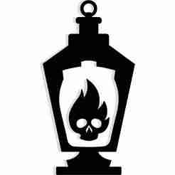 lantern with a flickering flame shaped like a skull 1 - 2D/3D Wall Art STL+SVG For CNC Router, Plasma, Waterjet, Laser & 3D Printer