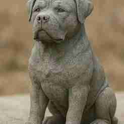 Large Rottweiler Stone Sculpture