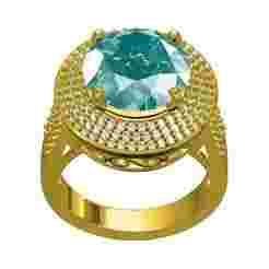 Large Round Stone Triple Halo Vintage Ring