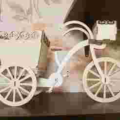 Laser Cut Bicycle Flower Stand
