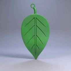 Leaf Pattern Keychain | Minimal Nature-Inspired 3D STL File, Printable Organic Charm