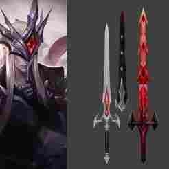 League of Legends - T1 Yone Weapon - Cosplay Prop Sword - 3D Print STL File