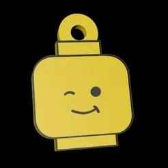 LEGO cabeza Llavero Keychain