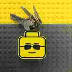 LEGO head keychain