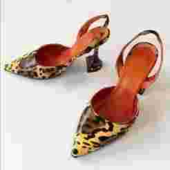 Leopard Print Slingback Heels