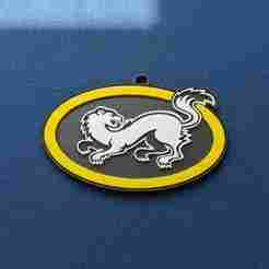 Liiga Oulun Kärpät keychain badge color printable and renderable