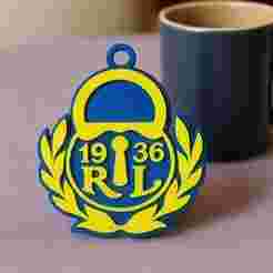 Liiga Rauman Lukko keychain badge color printable and renderable