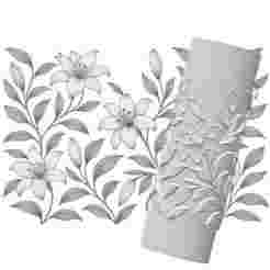 Lily Vine Border Clay Roller – Embossed Texture STL for Pottery, Polymer Clay & Slab Work