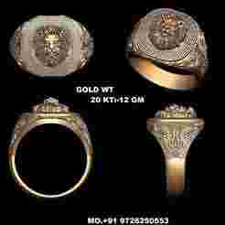 lion face ring