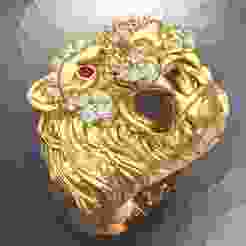 Lion ring - Lion mens ring - Mens ring - N923736