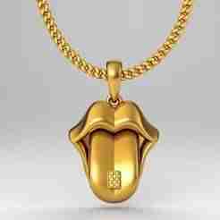 Lips pendant charm