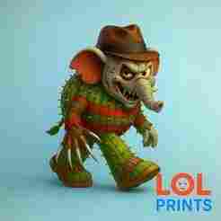 Lirili Larila Halloween Edition - Fusion with Freddy Krueger Cartoon 3D