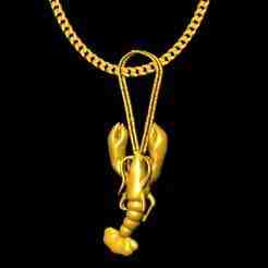 lobster pendant charm 22mm