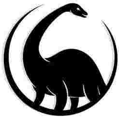 long-necked dinosaur (Brachiosaurus) forming a circle with its neck and tail 3 - 2D/3D Wall Art STL+SVG For CNC Router, Plasma, Waterjet, Laser & 3D Printer