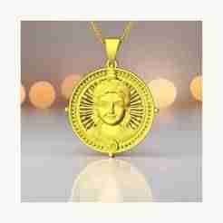 Lord Baby Krishna Gold Pendant 3D print model