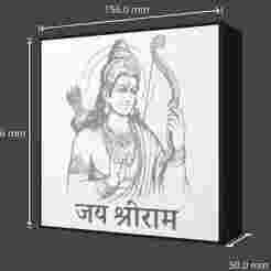 Lord Ram 3D Lithophane | Religious Wall Hanging STL | Devotional Light Art Design