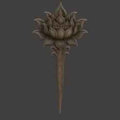 🌸 Lotus Blossom Spike Hairpin