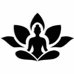 lotus flower blooming into a meditating figure 2 - 2D/3D Wall Art STL+SVG For CNC Router, Plasma, Waterjet, Laser & 3D Printer