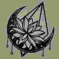 Lotus Moon Dreamcatcher Wall Art
