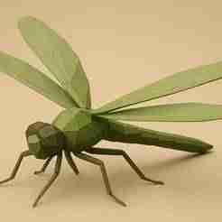 Low Poly 3D Dragonfly Model – Advanced Geometric Design for High-Detail Printing