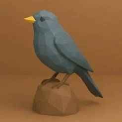 Low Poly Bird 3D Model – STL File for 3D Printing