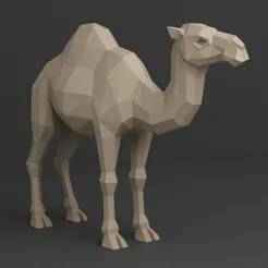 Low-Poly Camel — Geometric Desert Animal | 3D Printable STL