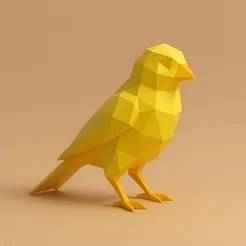 Low Poly Canary 3D Model – STL File for 3D Printing