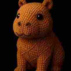 Low-Poly Crochet Capybara (3D Model) / Low-Poly Crochet Capybara (3D Model)
