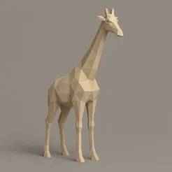 Low Poly Giraffe 3D Model – STL File for 3D Printing