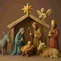 Low Poly Nativity Scene 3D Model
