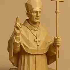 Low Poly San Carlo Borromeo 3D Model – STL for 3D Printing