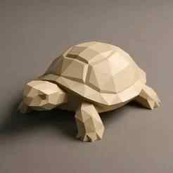 Low Poly Turtle 3D Model – STL File for 3D Printing