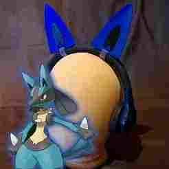 Lucario ears for headset (pokémon)