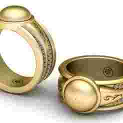 Luxor Dome Ring - 3D Printable Gold Ring Model