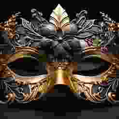Majestic Masquerade Mask Baroque Ornamental