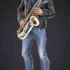 Man Playing a Sax