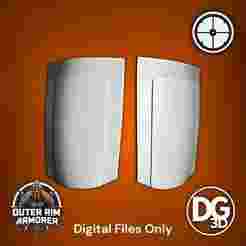Mandalorian Nomad Hip Plate Armor STL from SWTOR - Digital STL File Only