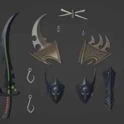 Marazhai Rogue Trader Wr 40kk prop replica cosplay kit 3d model (stl file) for printing